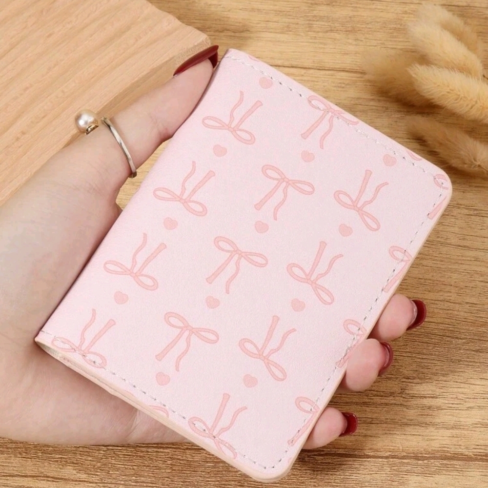 Pink Bow Pattern Wallet - Picture 2 of 3